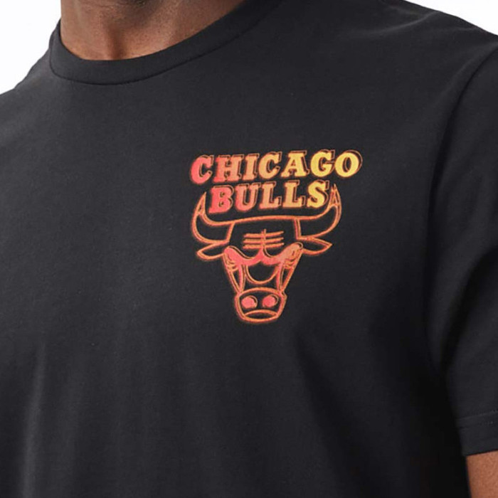 New Era Tee-shirt New Era Chicago Bulls NBA Neon Fade