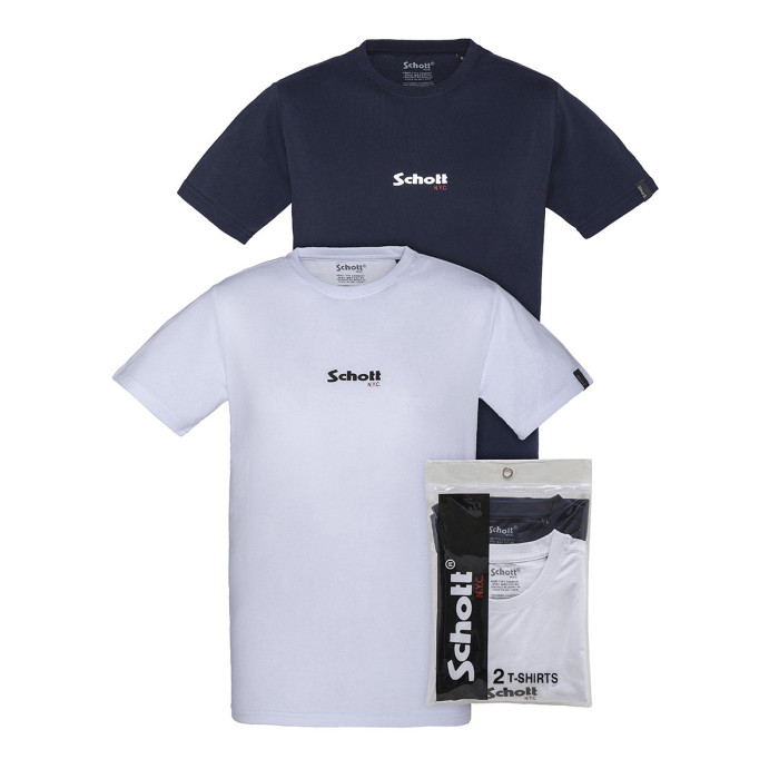 Schott Pack de 2 tee-shirt Schott ras du cou