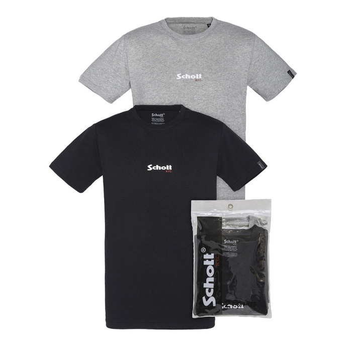 Schott Pack de 2 tee-shirt Schott ras du cou