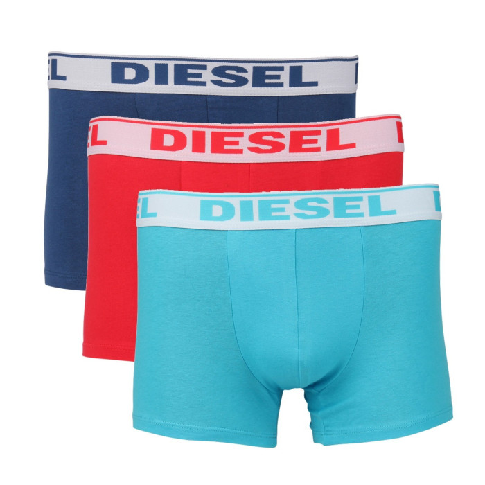 Pack 3 boxers Diesel Shawn (Bleu marine/Bleu/Rouge)