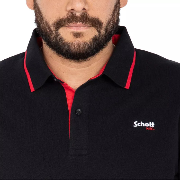 Schott Polo Schott MC COTES RAYES