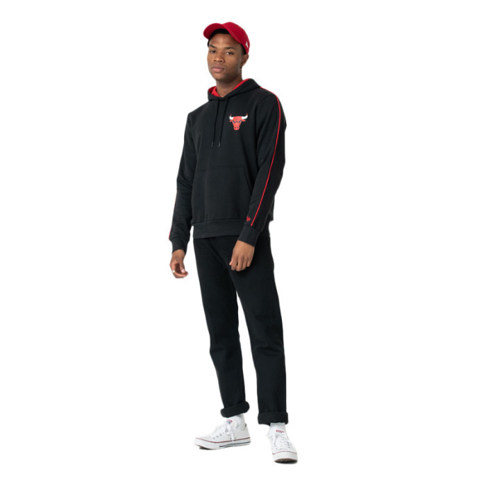 Sweat à capuche New Era CHICAGO BULLS STRIPE PIPING