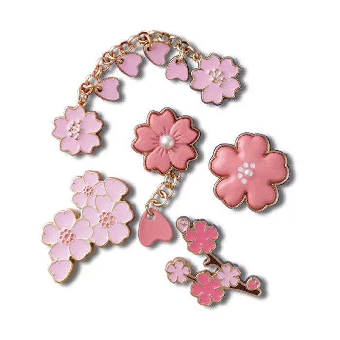 CROCS PINS Jibbitz Crocs BLOOMING CHERRY BLOSSOM 5 PACK