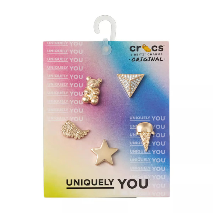 CROCS PINS Jibbitz Crocs GOLD ICONS 5 PACK