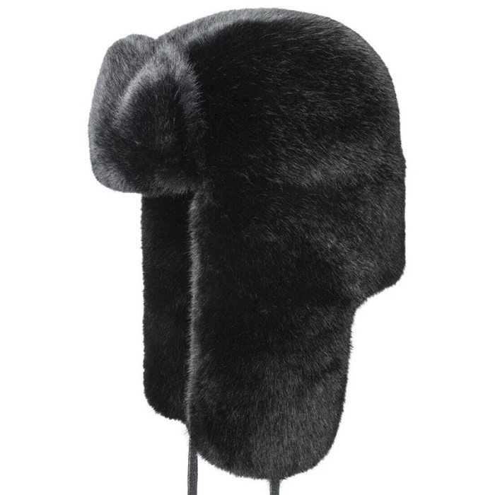 Kangol Cagoule Kangol BLACK FAUX FUR TRAPPER