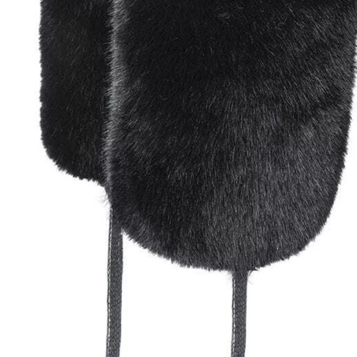 Kangol Cagoule Kangol BLACK FAUX FUR TRAPPER