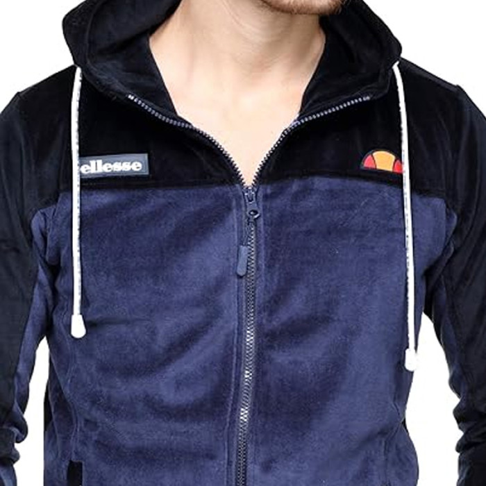 Ellesse Gilet sweat Ellesse EH H SWS ZIPVELVET - EH-H-SWS-ZIPVELVET-NOIR-M