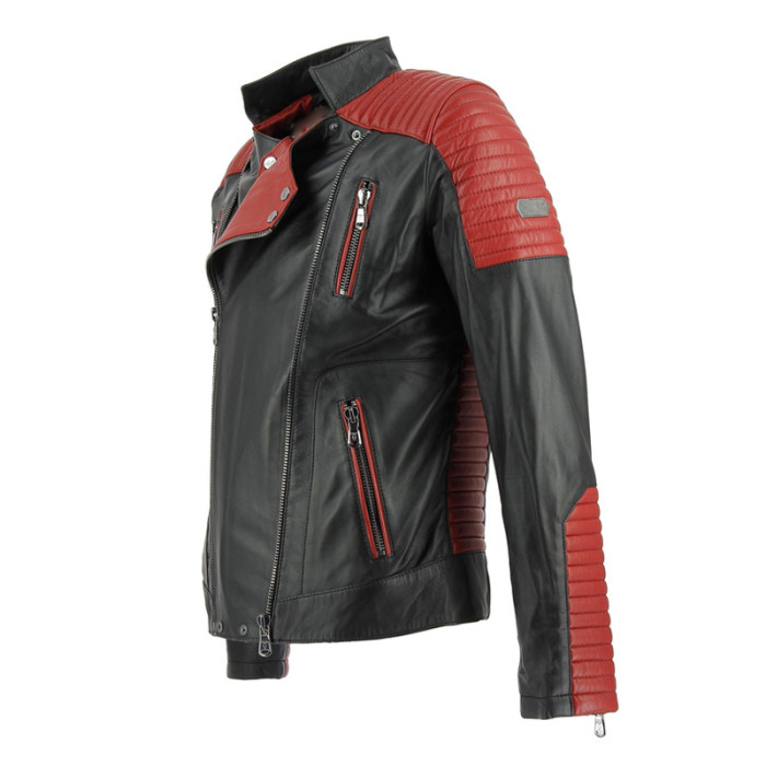 Blouson en cuir Ventiuno Alex - Ref. ALEX-ROUGE