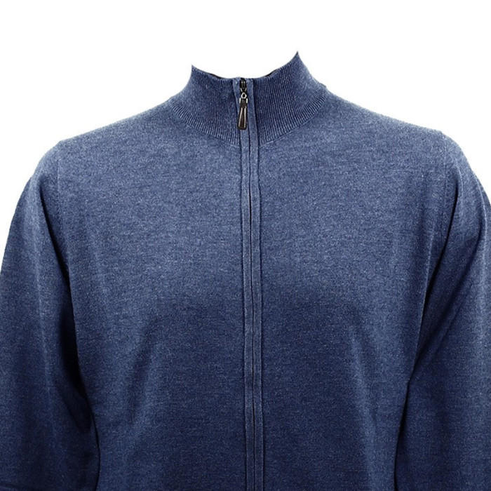 Real Cashmere Gilet Real Cashmere (Bleu)- IUB109904-GIUBBINO-ZIP