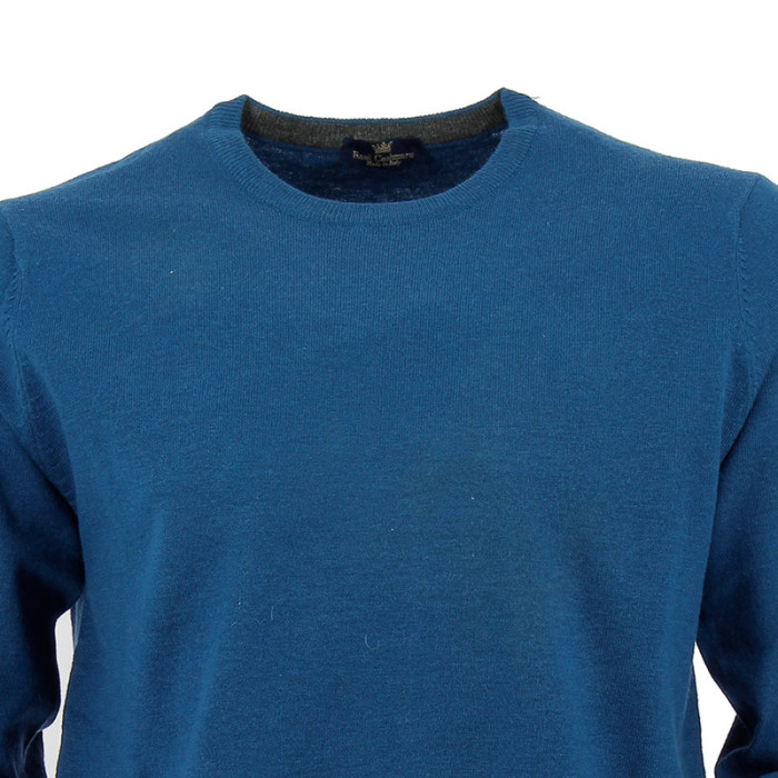 Pull col rond Real Cashmere - IUS108136-BLEU