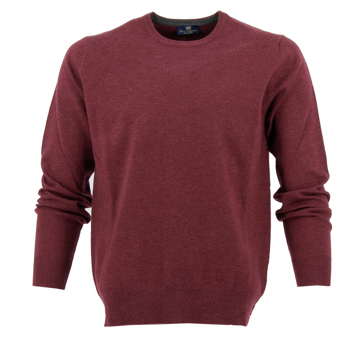 Pull col rond Real Cashmere - IUS108136-BORDEAUX