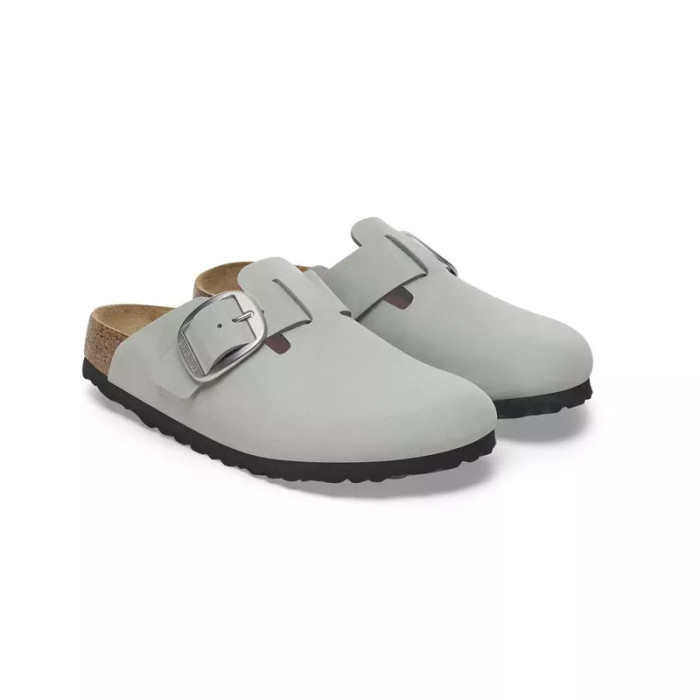 Birkenstock Chausson mule Birkenstock BOSTON BIG BUCKLE NUBUCK étroite