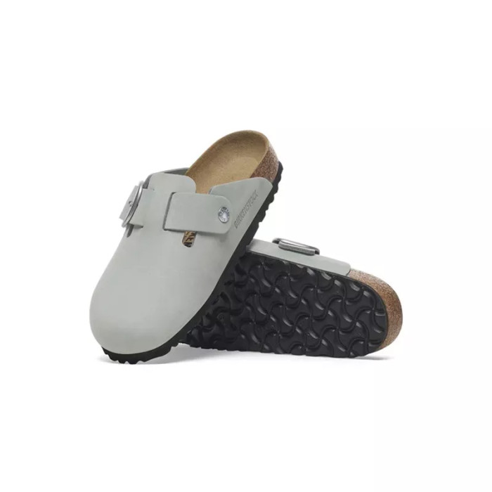 Birkenstock Chausson mule Birkenstock BOSTON BIG BUCKLE NUBUCK étroite