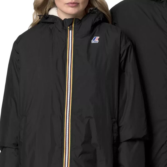 K-Way Parka Longue à Capuche Double Sherpa K-Way LE VRAI 4.0 EIFFEL EAST ORSETTO