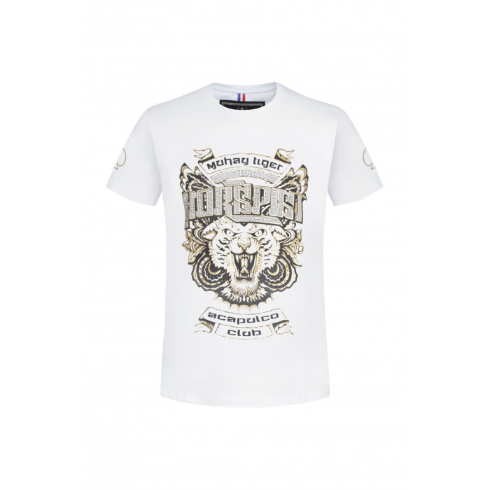 Tee-shirt Dallas HORSPIST (Blanc/Or)