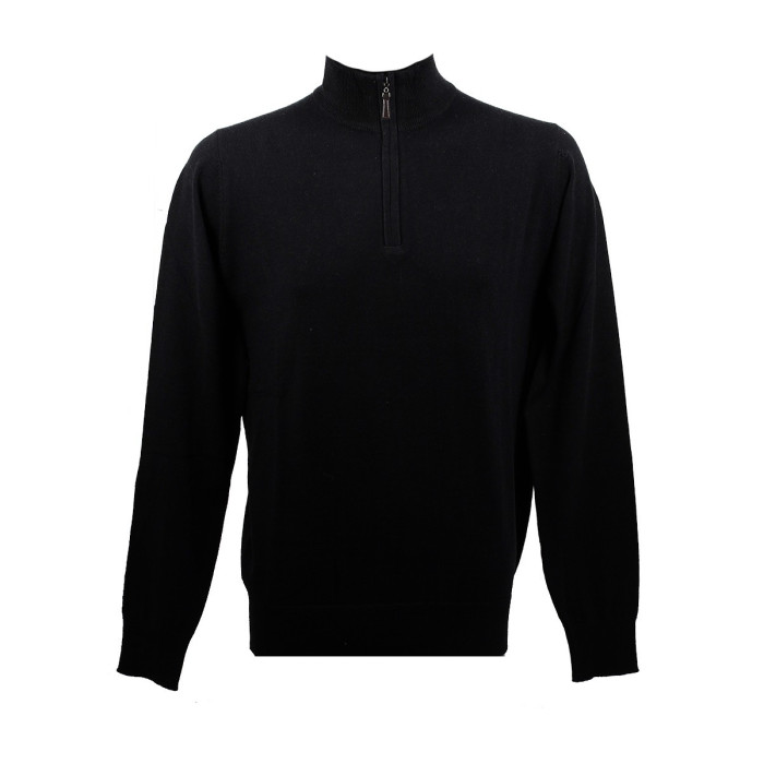Real Cashmere Pull Real Cashmere (Noir) - IUB109903-LUPETTO-ZIP