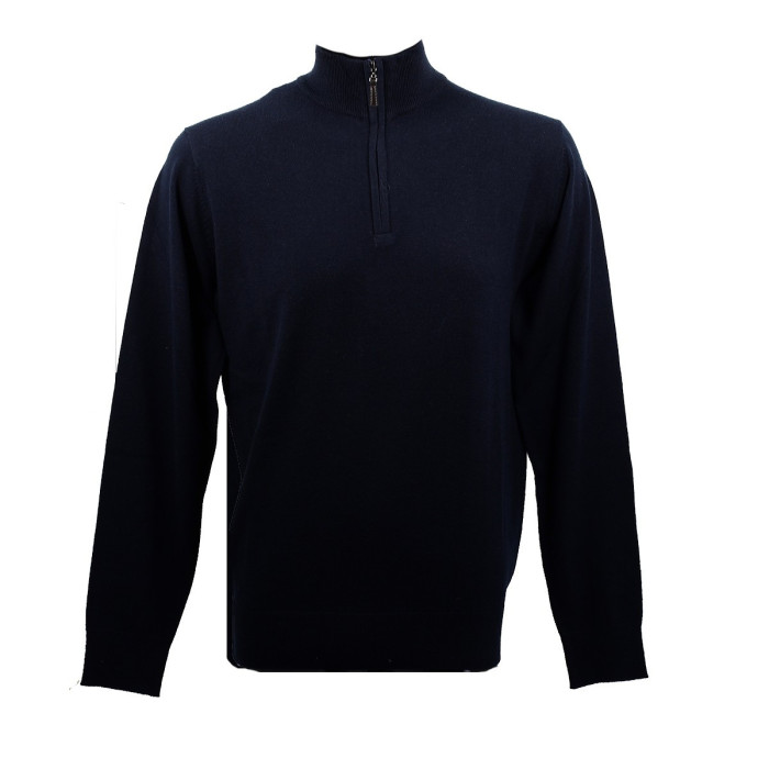 Real Cashmere Pull Real Cashmere (Navy) - IUB109903-LUPETTO-ZIP
