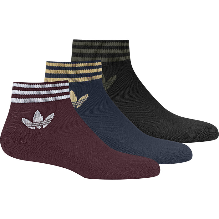 Pack 3 paires de chaussettes adidas Originals Trefoil Ankle - DV2009