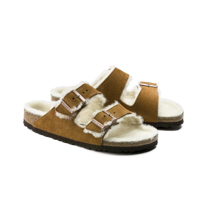 Birkenstock Sandale Birkenstock ARIZONA FUR MINK