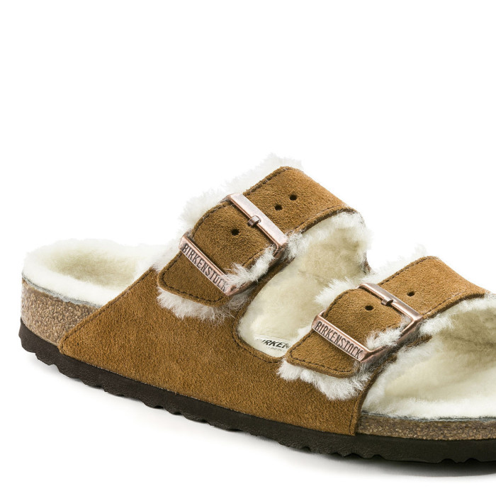 Birkenstock Sandale Birkenstock ARIZONA FUR MINK