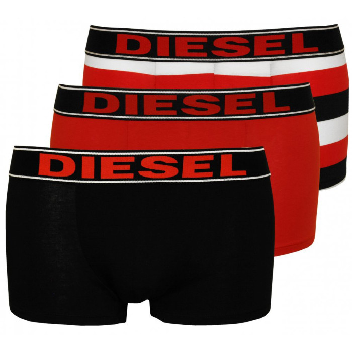 Pack 3 boxers Diesel Shawn (Rouge/Noir/Multicolore)