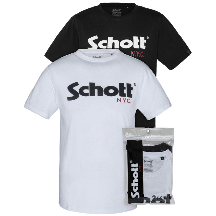 Schott Pack de 2 tee-shirt Schott ras du cou